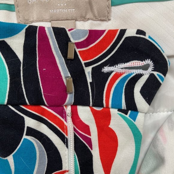 Banana Republic Capri Pants Women Size 2 Summer Cropped Bright Colorful Floral - Picture 8 of 12